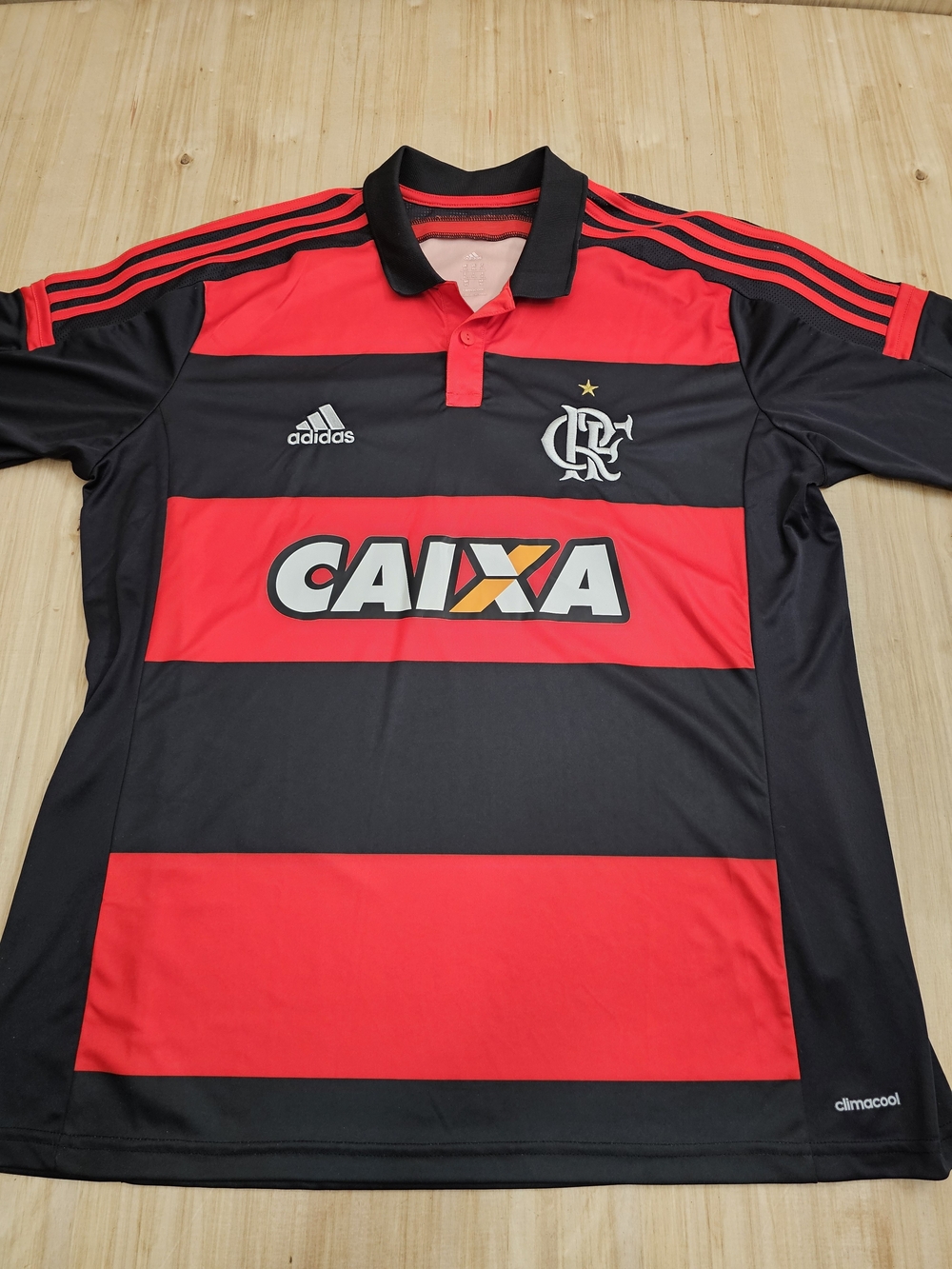 2014-2015 Adidas Flamengo Men’s Black & Red FB Jersey